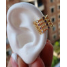 Earcuff 4 lineas piedra