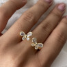 Anillo doble mariposa