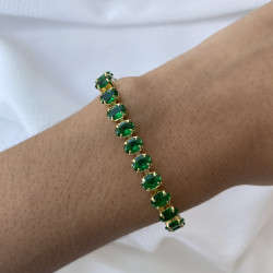 Pulsera verde cuadrado