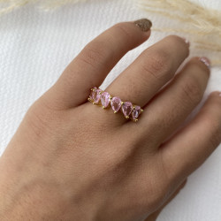 Anillo piedra rosada barbie