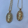 Cadena virgen guadalupe ovalada