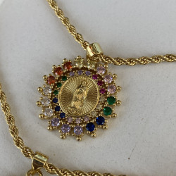 Cadena virgen circulo colores